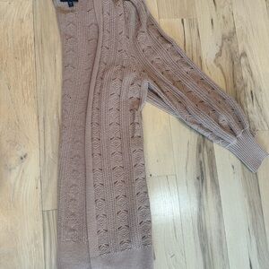 Express Brown Cable Knit Cardigan